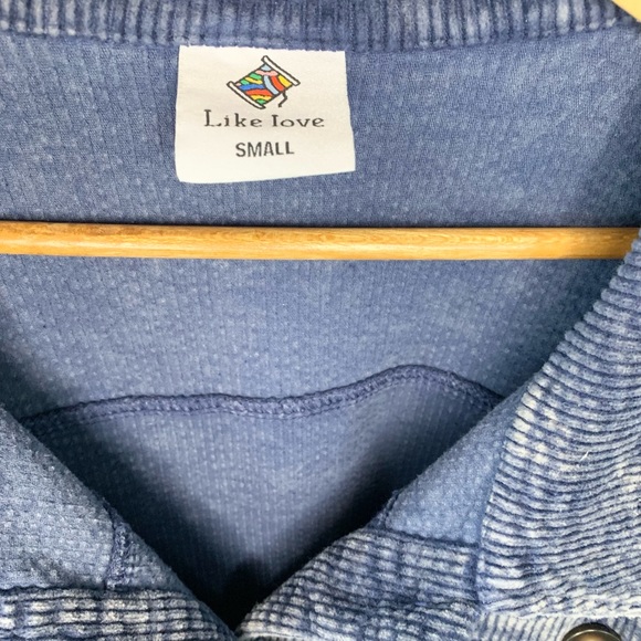 Like Love Navy Blue Corduroy Shacket Jacket - Picture 10 of 10